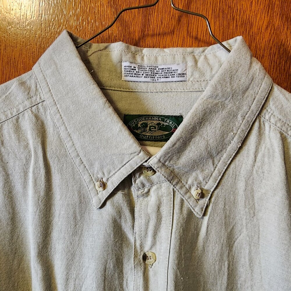 Men's XLT Susquehanna Trail Light Green Short Sleeve Button Down Shirt